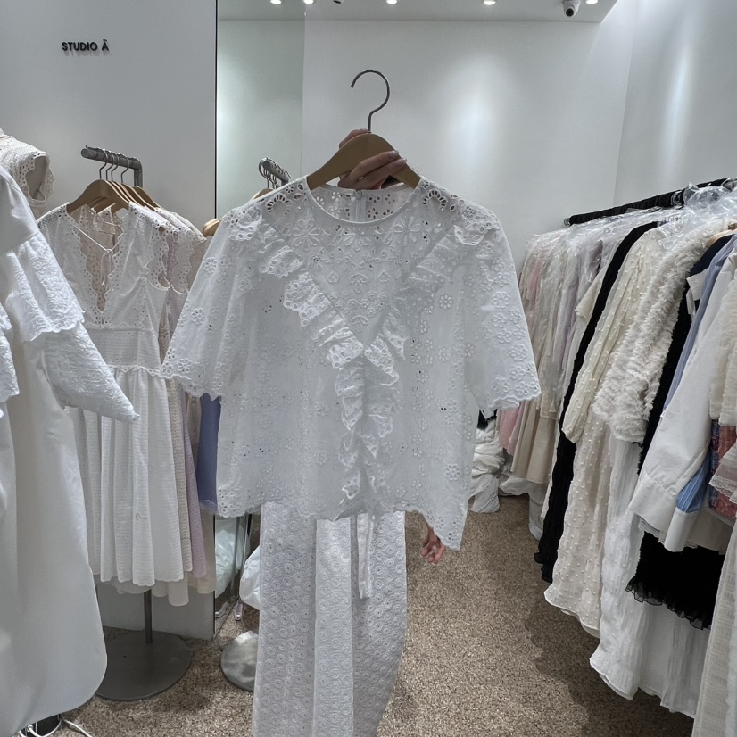 A韓國東大門直郵女裝新品職業26春夏人氣推薦熱賣襯衫蕾絲衫A STORE襯衫/蕾絲衫圖色1