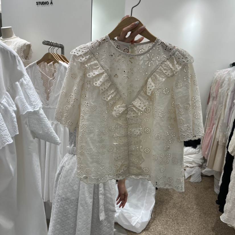 A韓國東大門直郵女裝新品職業26春夏人氣推薦熱賣襯衫蕾絲衫A STORE襯衫/蕾絲衫圖色2