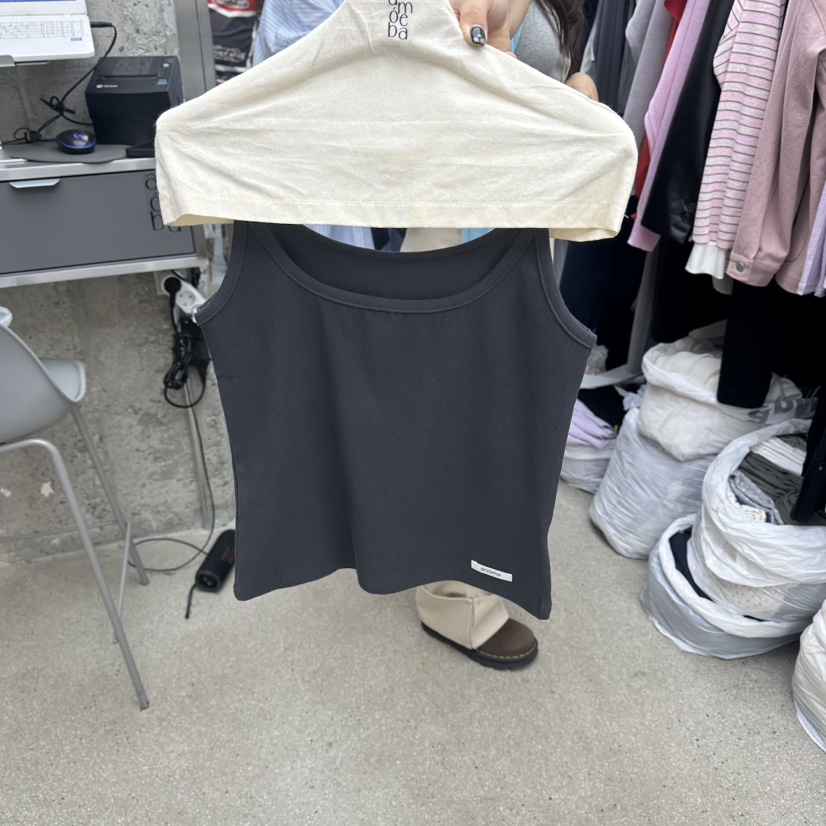 AMOEBA韓國東大門代購女裝新款時尚推薦人氣休閑吊帶背心AMOEBA吊帶/背心圖色4