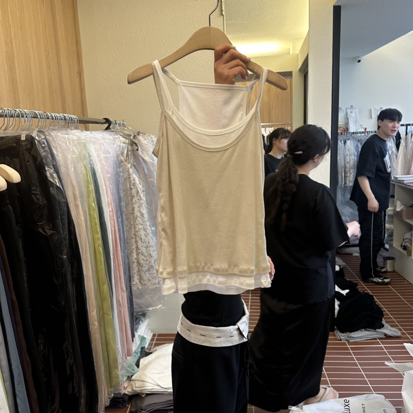 CHOI-L韓國代購女裝新款26春夏人氣職業休閑吊帶背心雙層CHOI吊帶/背心