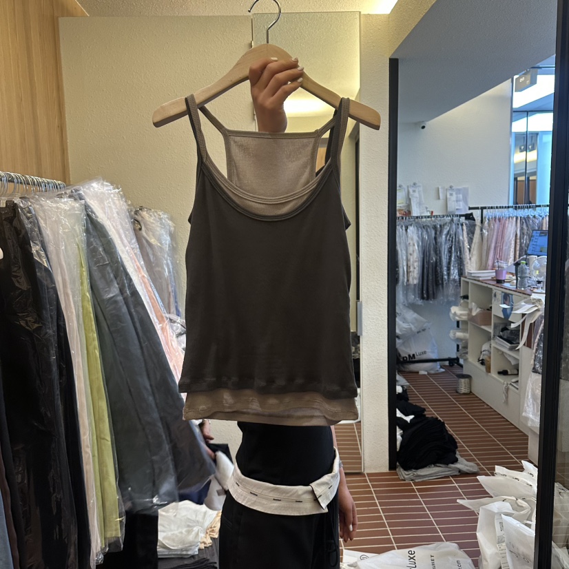 CHOI-L韓國代購女裝新款26春夏人氣職業休閑吊帶背心雙層CHOI吊帶/背心圖色2