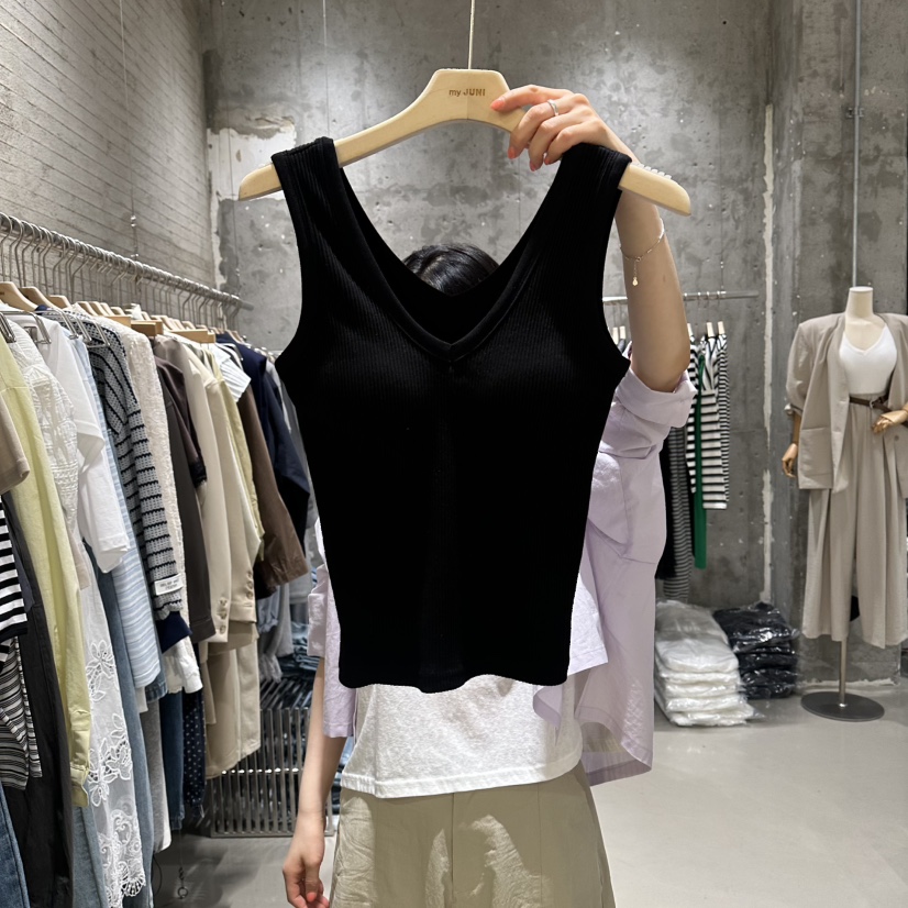JUNI韓國東大門代購女士新款休閑人氣推薦熱賣職業吊帶背心my juni吊帶/背心圖色2