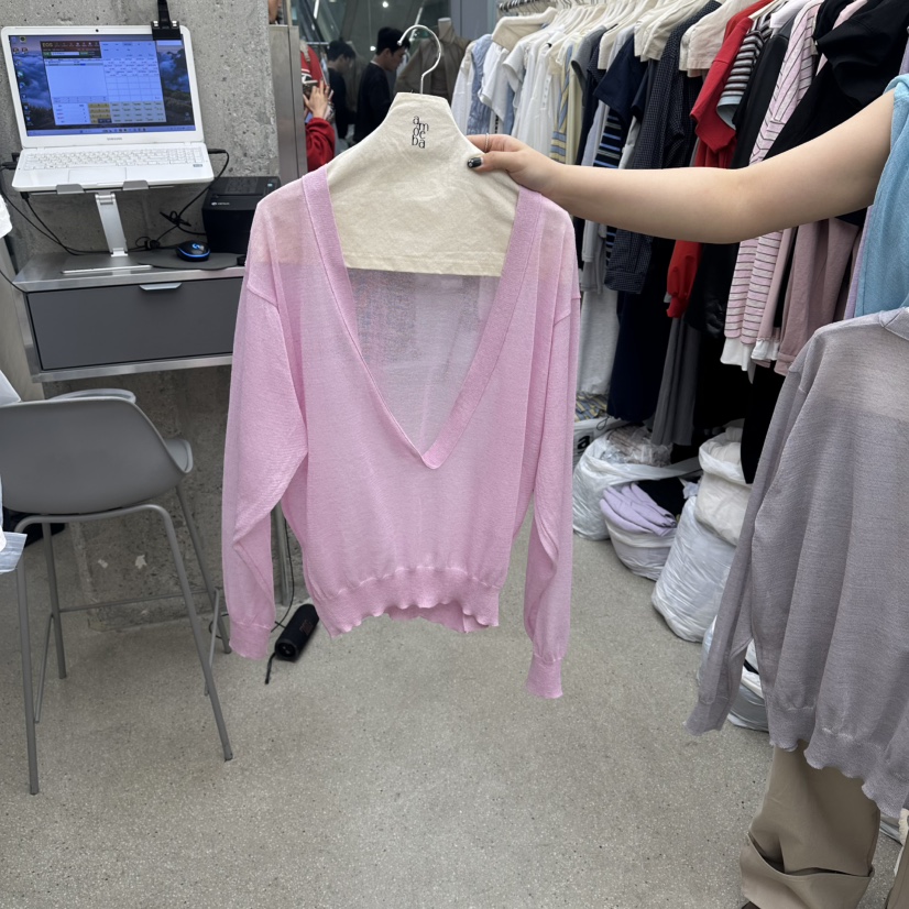 AMOEBA韓國東大門直郵女士新款熱賣26春夏休閑人氣針織衫AMOEBA針織衫圖色1