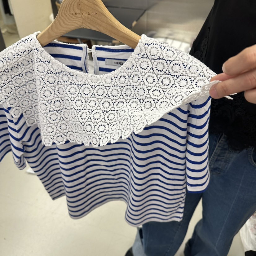 CORNER韓國直郵女裝新款推薦職業休閑26春夏熱賣襯衫蕾絲衫CORNER.302襯衫/蕾絲衫