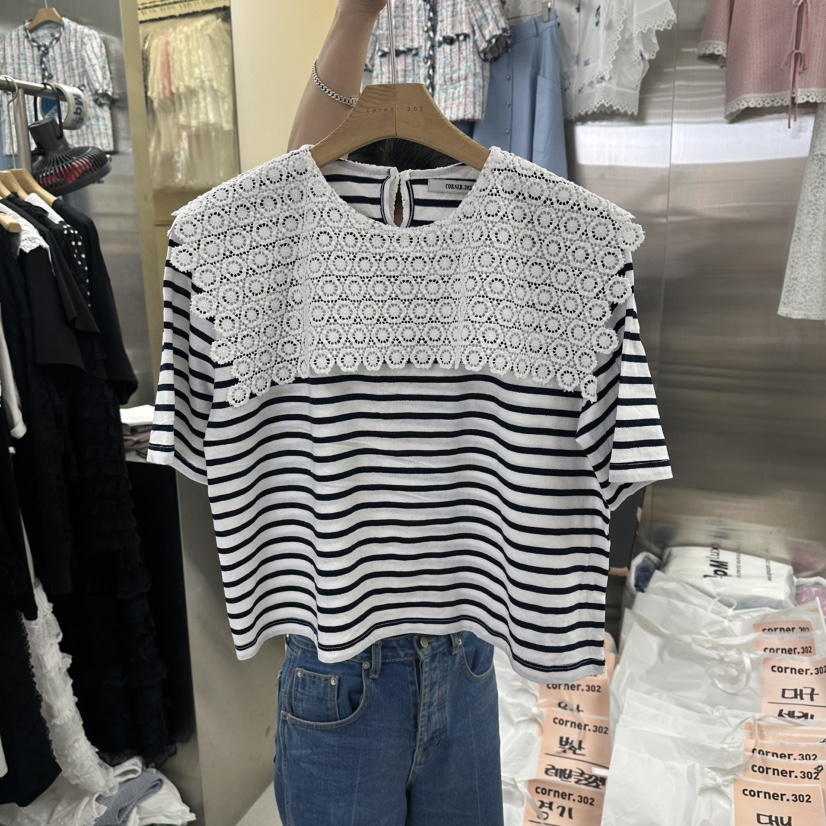 CORNER韓國直郵女裝新款推薦職業休閑26春夏熱賣襯衫蕾絲衫CORNER.302襯衫/蕾絲衫圖色1