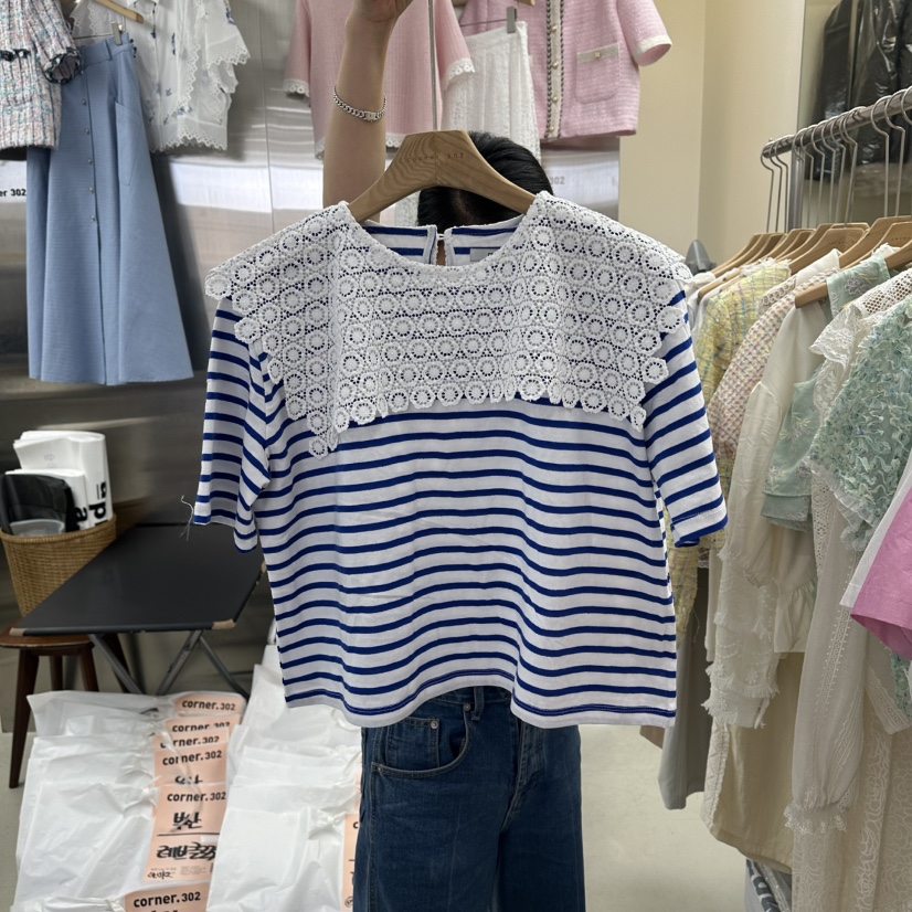 CORNER韓國直郵女裝新款推薦職業休閑26春夏熱賣襯衫蕾絲衫CORNER.302襯衫/蕾絲衫圖色2