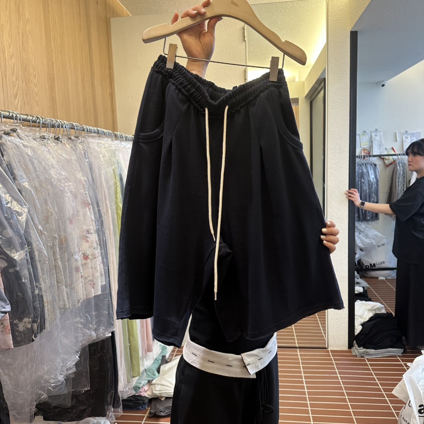 CHOI-L韓國東大門代購女士新款推薦休閑26春夏人氣職業短褲CHOI短褲圖色2墨色