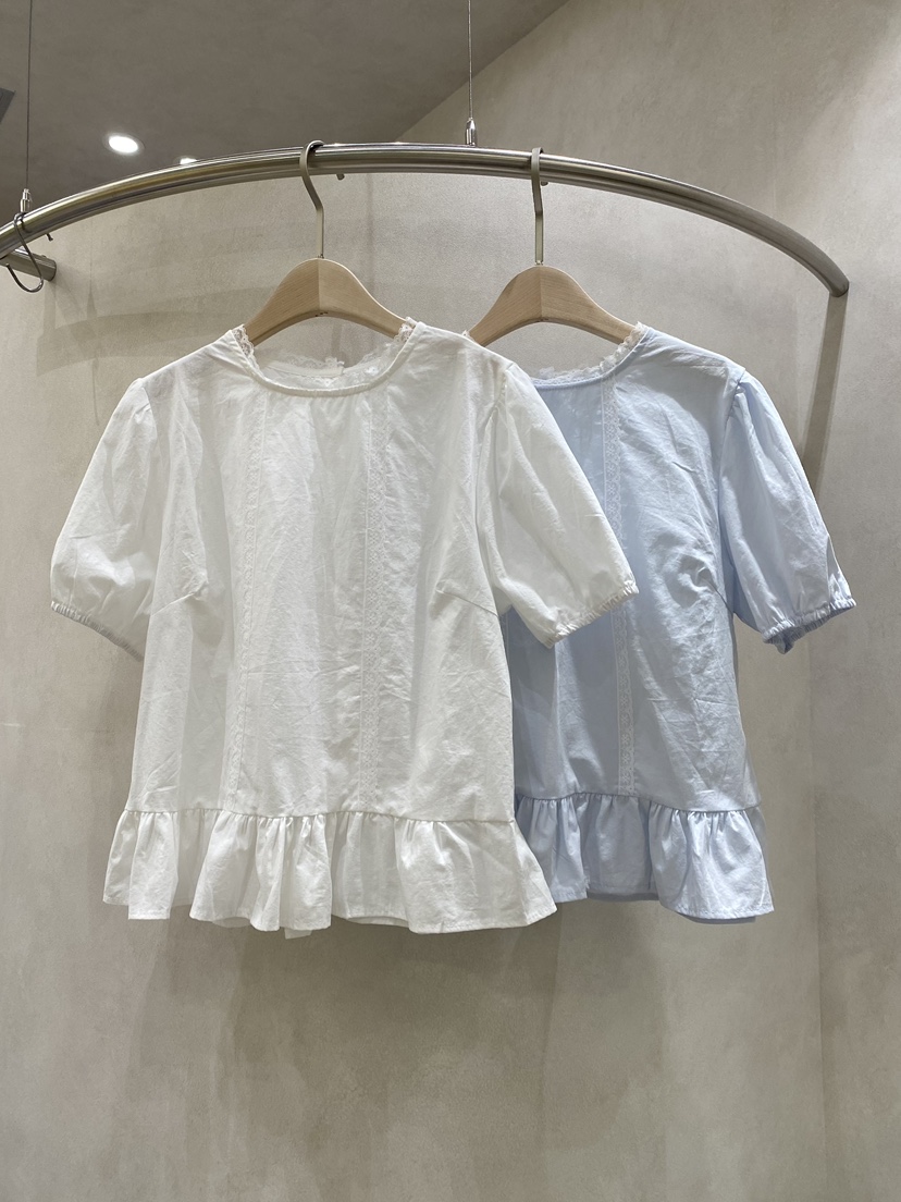 WHO IS SHE韓國東大門代購女士新款26春夏推薦襯衫蕾絲衫WHO IS SHE襯衫/蕾絲衫