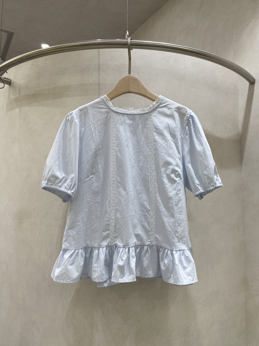 WHO IS SHE韓國東大門代購女士新款26春夏推薦襯衫蕾絲衫WHO IS SHE襯衫/蕾絲衫圖色1