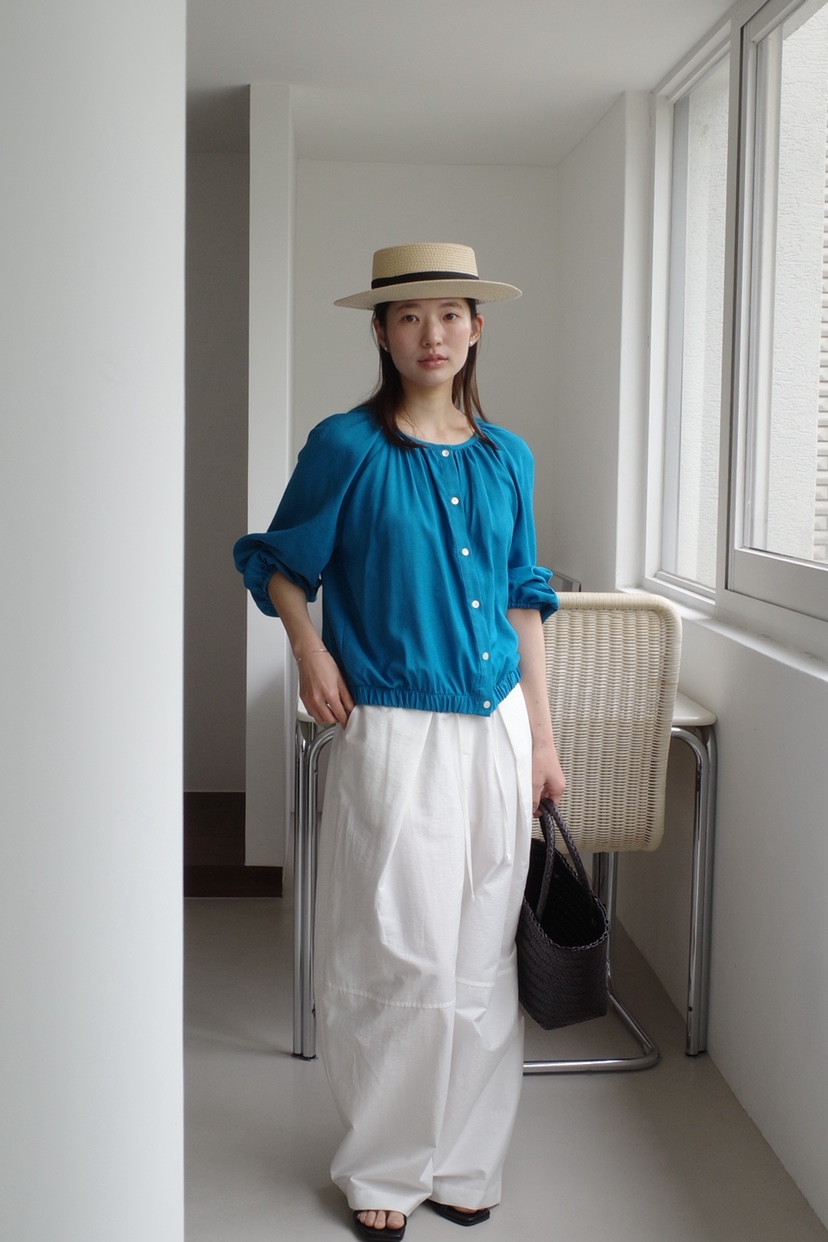 KERRY韓國東大門直郵女裝新款職業推薦26春夏襯衫蕾絲衫亞麻布KERRY襯衫/蕾絲衫