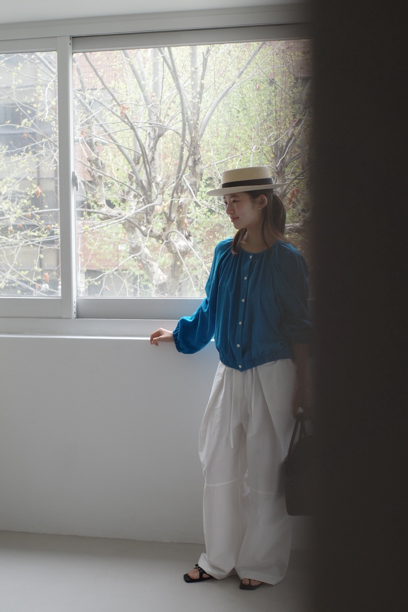 KERRY韓國東大門直郵女裝新款職業推薦26春夏襯衫蕾絲衫亞麻布KERRY襯衫/蕾絲衫