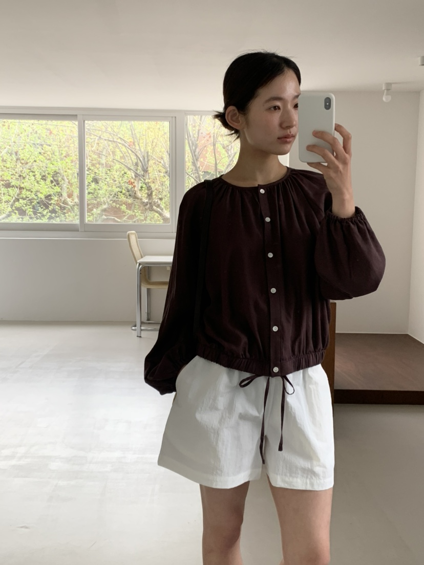 KERRY韓國東大門直郵女裝新款職業推薦26春夏襯衫蕾絲衫亞麻布KERRY襯衫/蕾絲衫