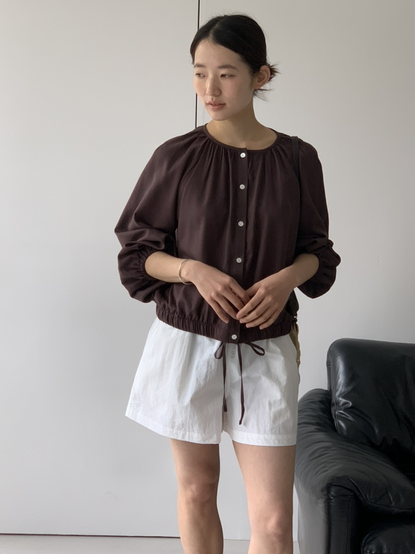 KERRY韓國東大門直郵女裝新款職業推薦26春夏襯衫蕾絲衫亞麻布KERRY襯衫/蕾絲衫