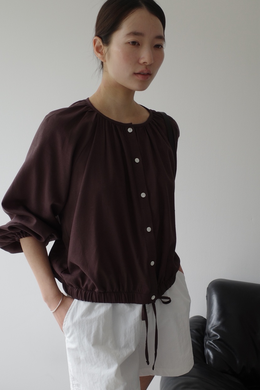 KERRY韓國東大門直郵女裝新款職業推薦26春夏襯衫蕾絲衫亞麻布KERRY襯衫/蕾絲衫