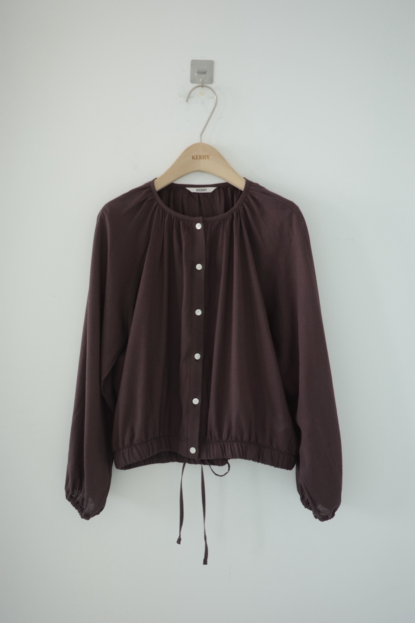 KERRY韓國東大門直郵女裝新款職業推薦26春夏襯衫蕾絲衫亞麻布KERRY襯衫/蕾絲衫圖色2