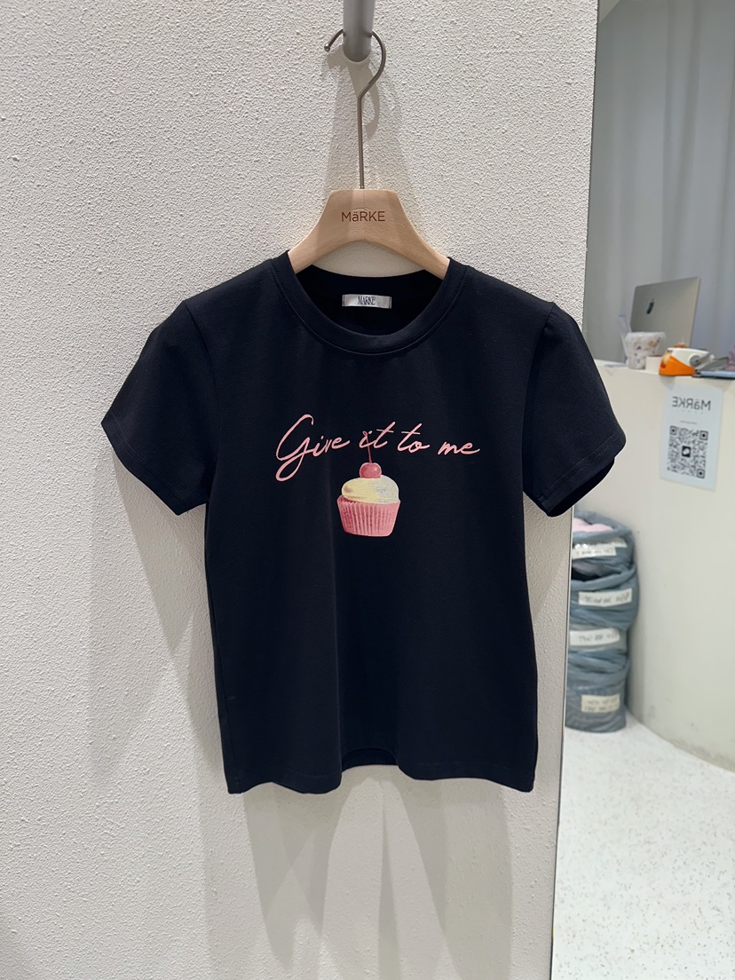 MARKE-P韓國直郵女裝新款人氣26春夏職業推薦休閑時尚T恤MARKE-PT恤圖色2
