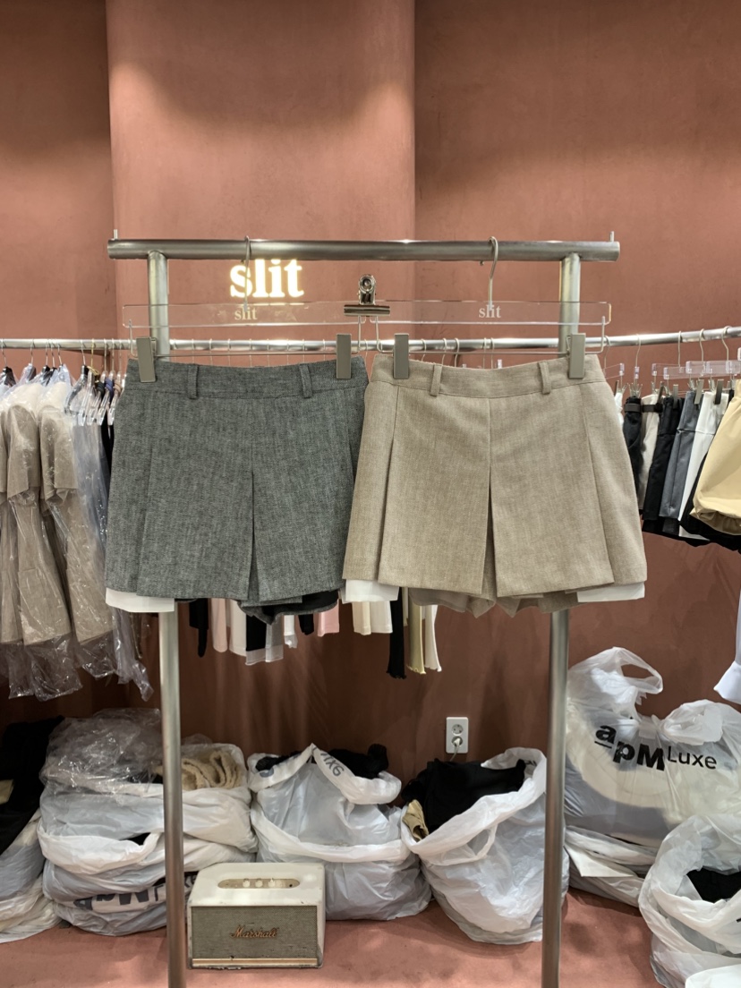 SLIT韓國直郵女士新款熱賣26春夏人氣休閑時尚推薦職業短褲SLIT短褲