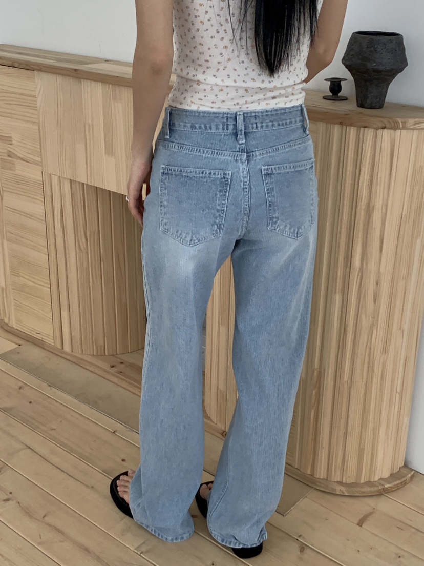 EOMPIT韓國代購女士新品時尚26春夏人氣熱賣推薦休閑牛仔褲EOMPIT牛仔褲