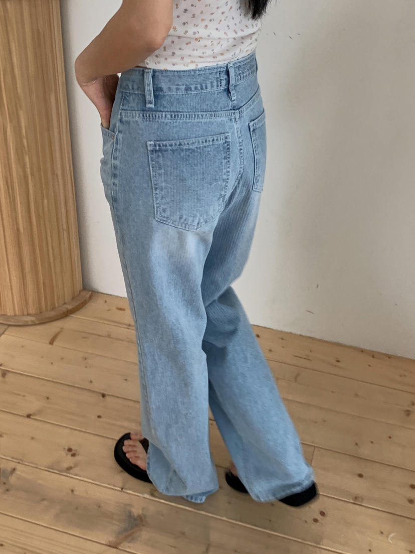 EOMPIT韓國代購女士新品時尚26春夏人氣熱賣推薦休閑牛仔褲EOMPIT牛仔褲