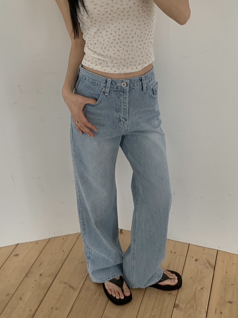 EOMPIT韓國代購女士新品時尚26春夏人氣熱賣推薦休閑牛仔褲EOMPIT牛仔褲