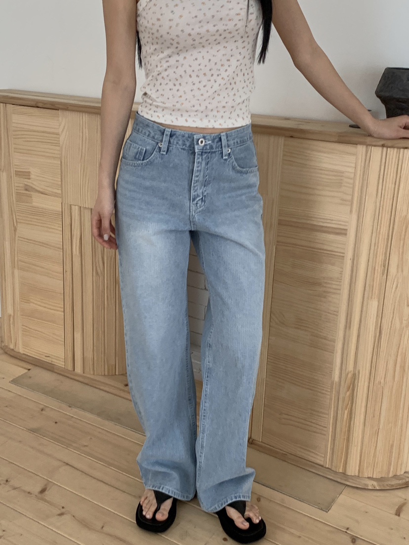 EOMPIT韓國代購女士新品時尚26春夏人氣熱賣推薦休閑牛仔褲EOMPIT牛仔褲