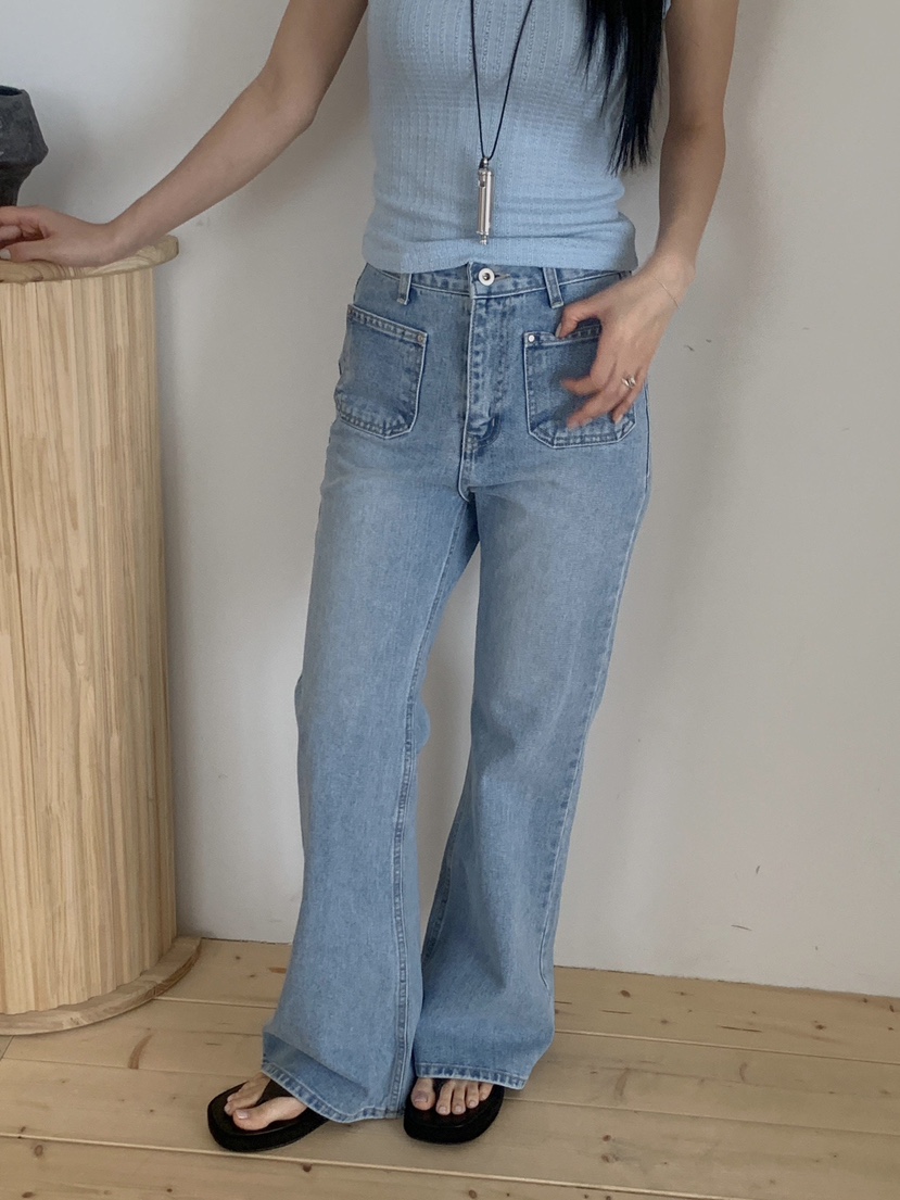 EOMPIT韓國東大門直郵女士新款熱賣職業人氣時尚休閑牛仔褲EOMPIT牛仔褲