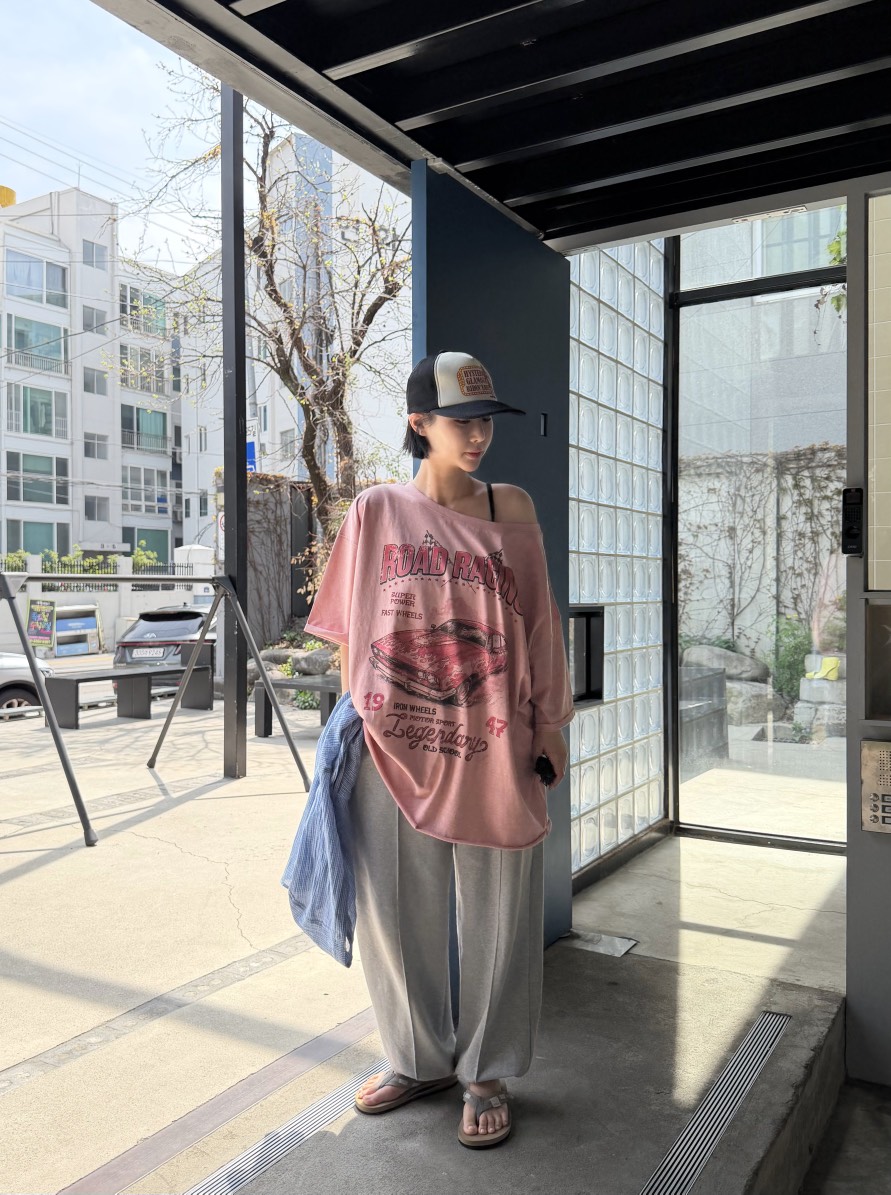 THE LINE-Q韓國東大門直郵女裝新品26春夏職業休閑人氣T恤THE LINE-QT恤