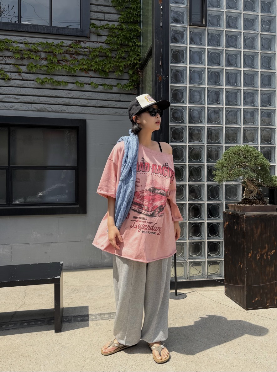 THE LINE-Q韓國東大門直郵女裝新品26春夏職業休閑人氣T恤THE LINE-QT恤