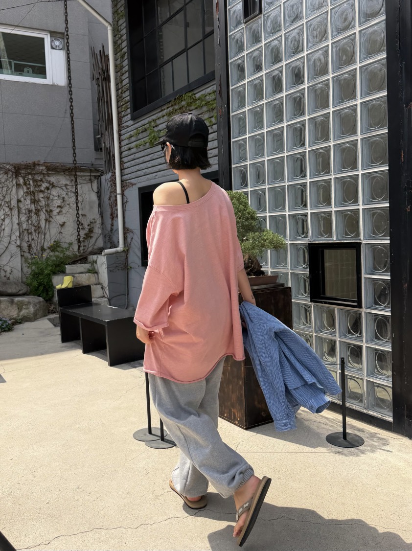 THE LINE-Q韓國東大門直郵女裝新品26春夏職業休閑人氣T恤THE LINE-QT恤