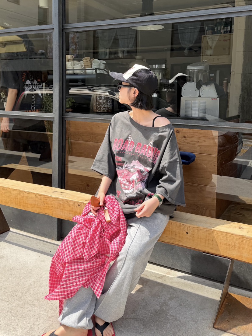 THE LINE-Q韓國東大門直郵女裝新品26春夏職業休閑人氣T恤THE LINE-QT恤