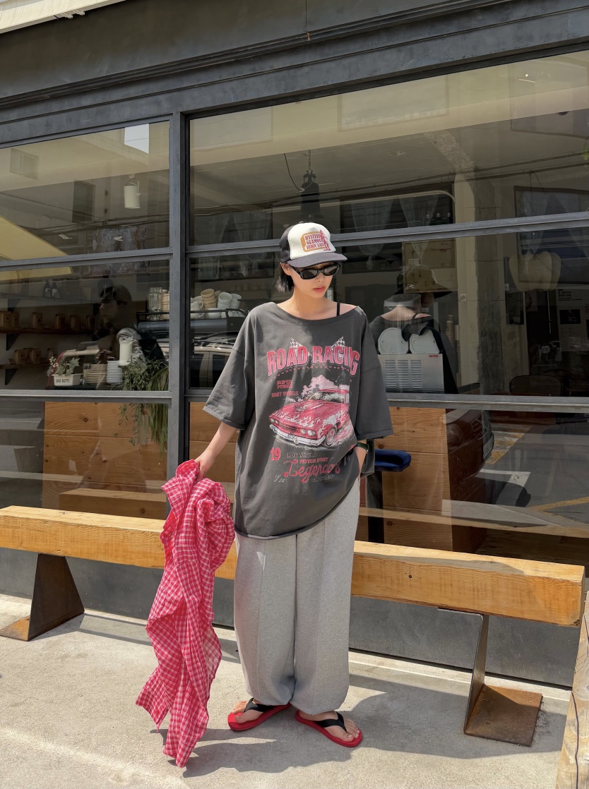 THE LINE-Q韓國東大門直郵女裝新品26春夏職業休閑人氣T恤THE LINE-QT恤