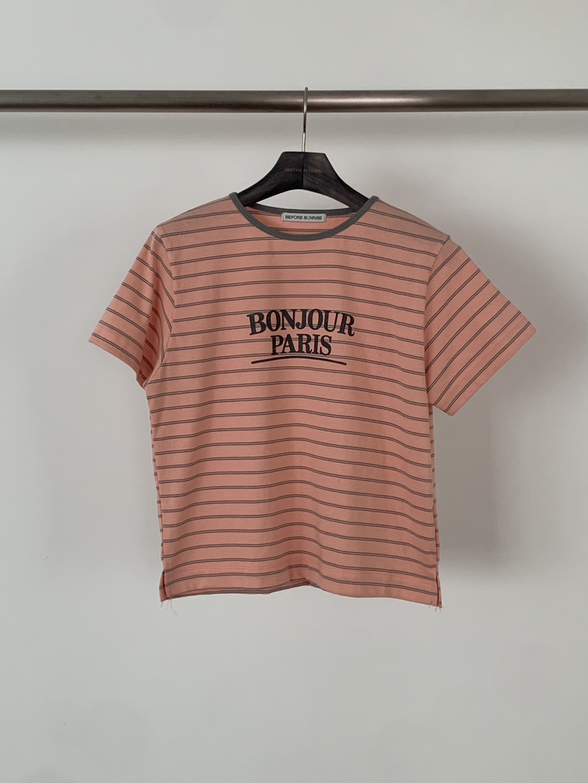 BEFORE SUNRISE韓國代購女裝新款職業26春夏人氣休閑T恤BEFORE SUNRISET恤圖色1