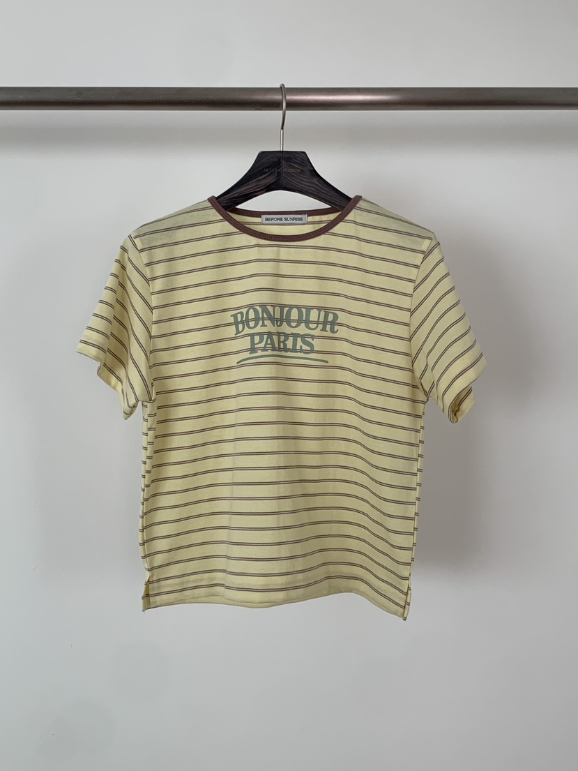 BEFORE SUNRISE韓國代購女裝新款職業26春夏人氣休閑T恤BEFORE SUNRISET恤圖色2