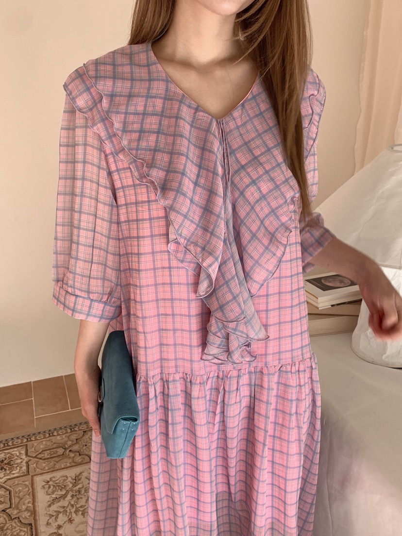 MAISONDEGLORY韓國直郵女士新品推薦26春夏人氣連衣裙格子MAISON DE GLORY連衣裙