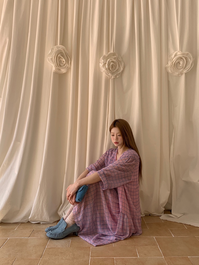 MAISONDEGLORY韓國直郵女士新品推薦26春夏人氣連衣裙格子MAISON DE GLORY連衣裙