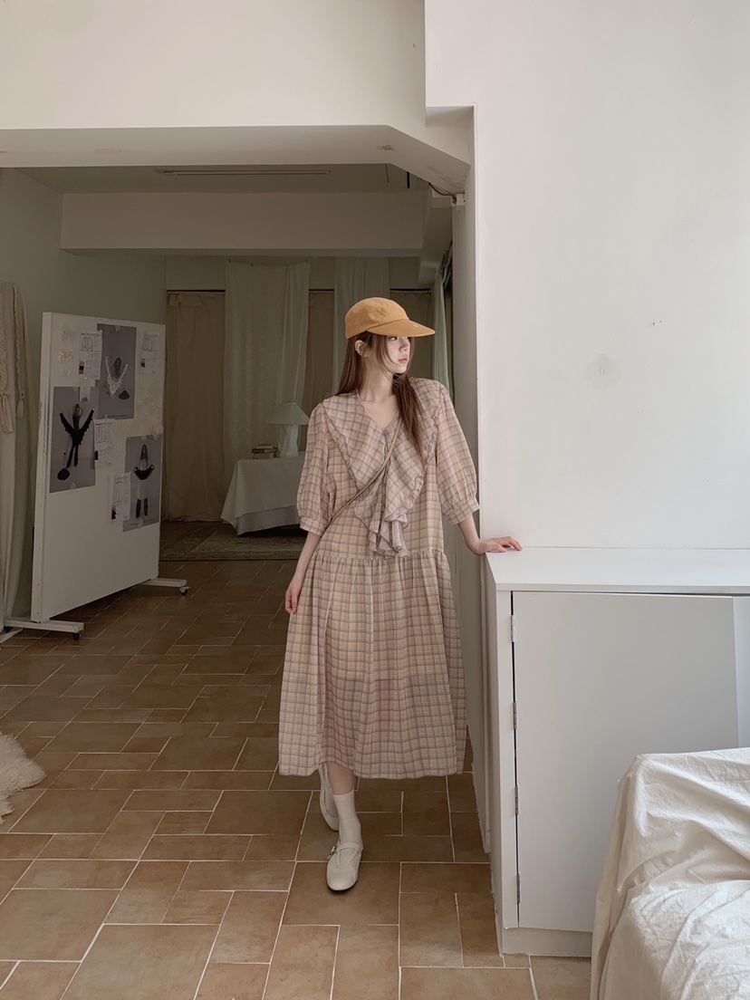 MAISONDEGLORY韓國直郵女士新品推薦26春夏人氣連衣裙格子MAISON DE GLORY連衣裙