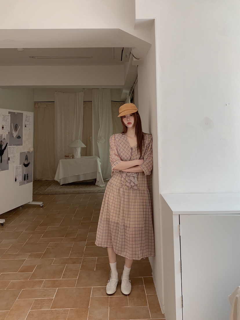 MAISONDEGLORY韓國直郵女士新品推薦26春夏人氣連衣裙格子MAISON DE GLORY連衣裙