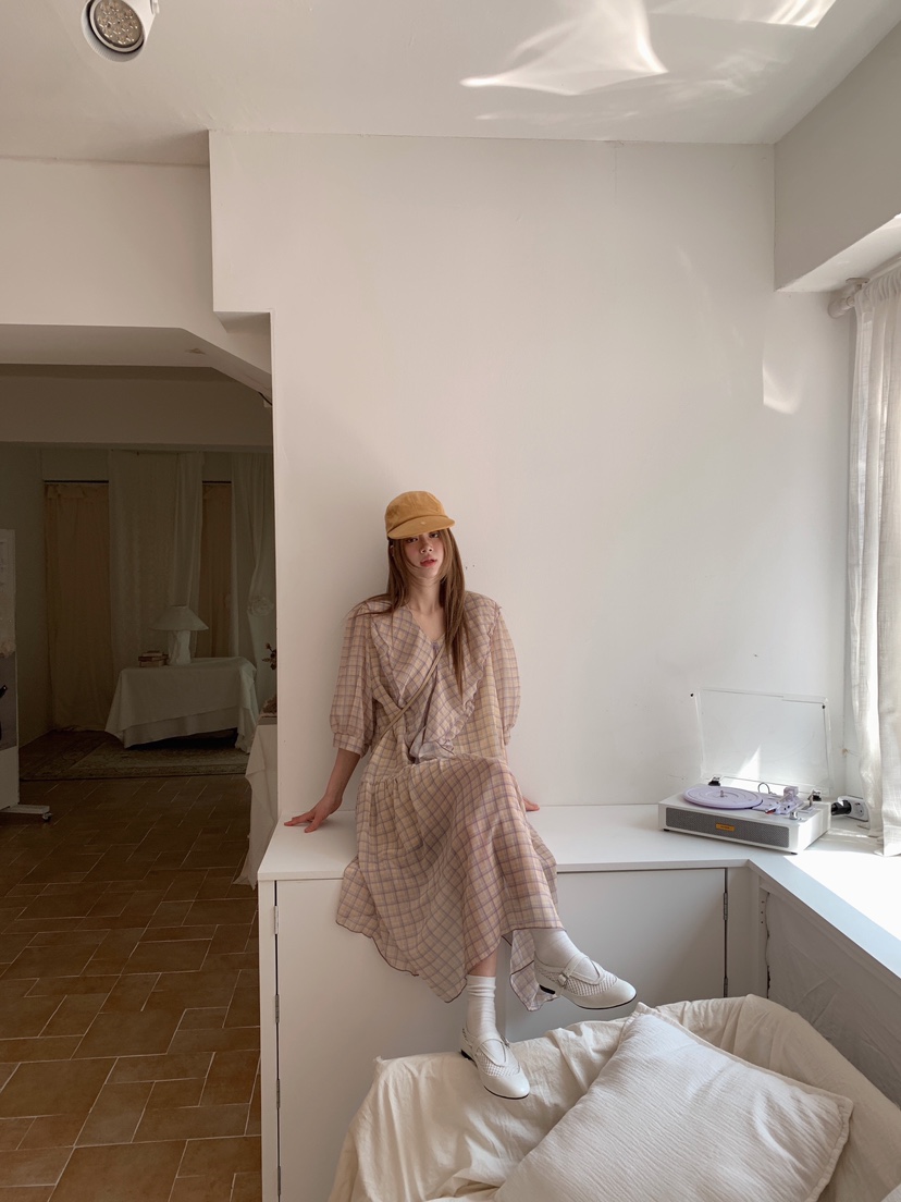 MAISONDEGLORY韓國直郵女士新品推薦26春夏人氣連衣裙格子MAISON DE GLORY連衣裙