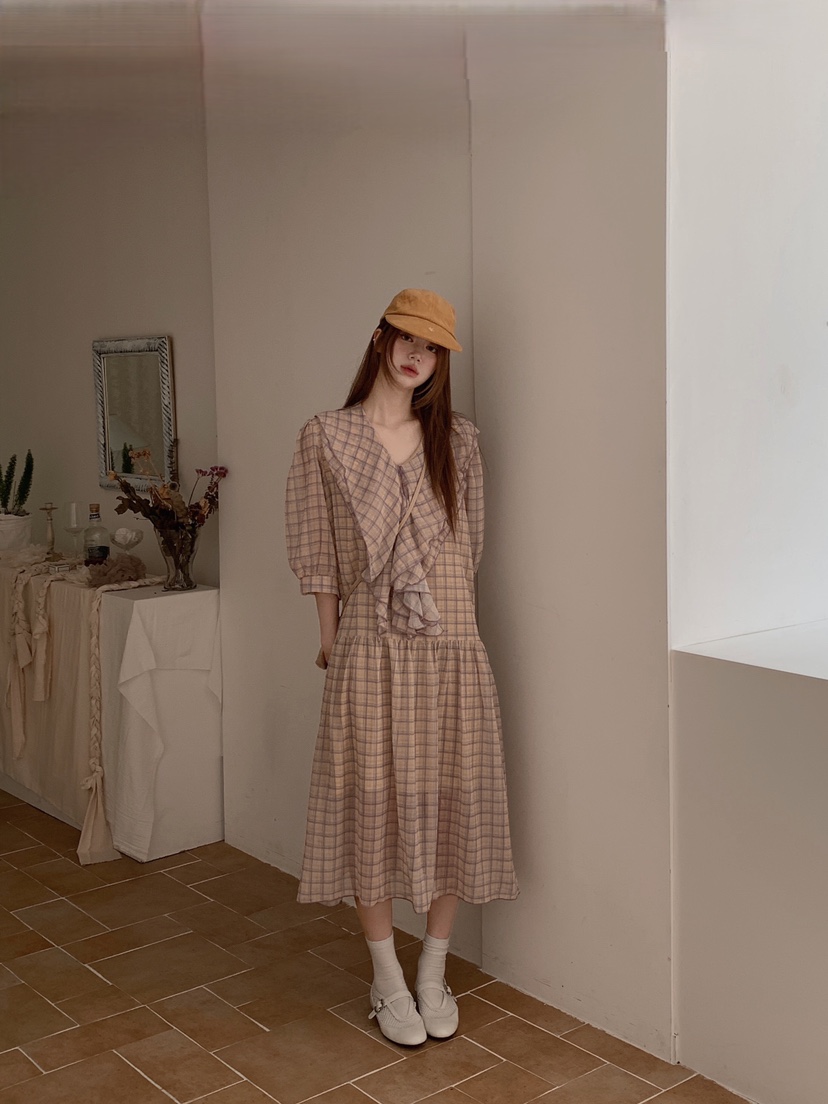 MAISONDEGLORY韓國直郵女士新品推薦26春夏人氣連衣裙格子MAISON DE GLORY連衣裙圖色2