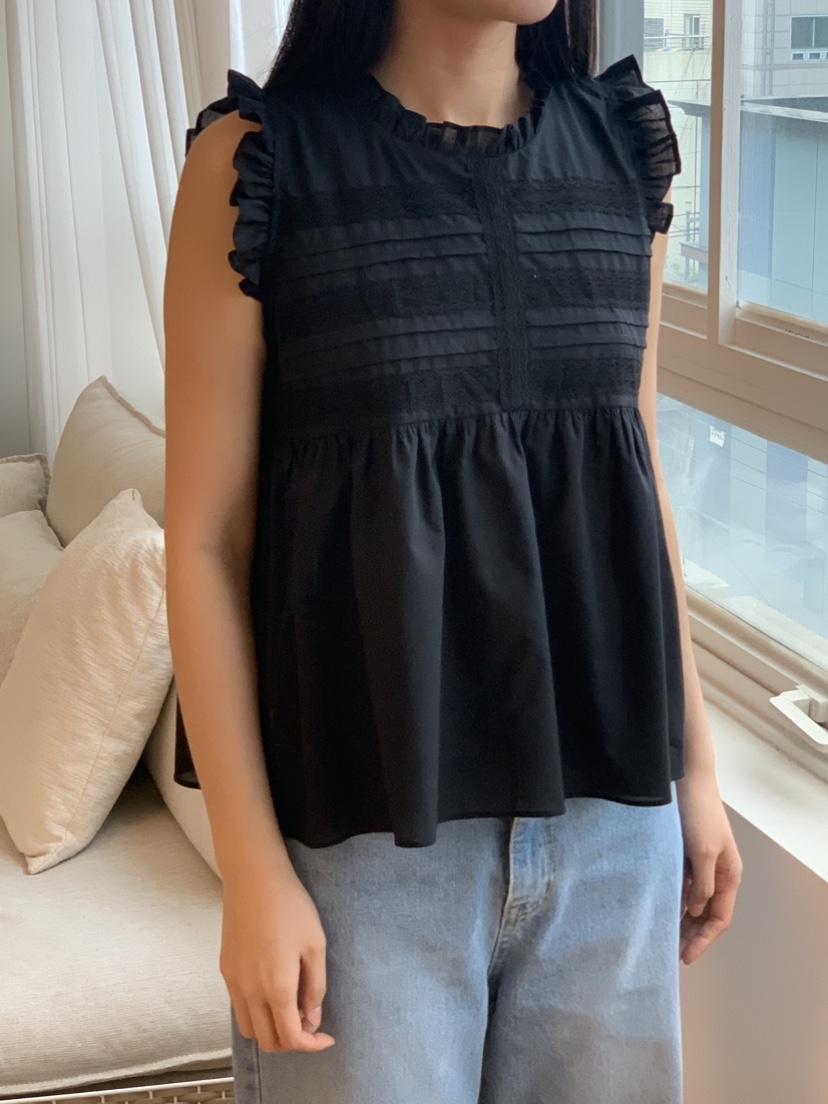 NOUVEAU韓國東大門代購女裝新品人氣推薦襯衫蕾絲衫蕾絲花NOUVEAU襯衫/蕾絲衫