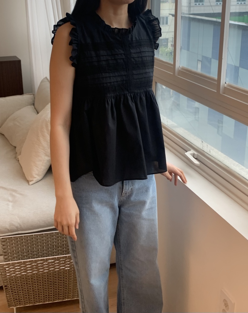 NOUVEAU韓國東大門代購女裝新品人氣推薦襯衫蕾絲衫蕾絲花NOUVEAU襯衫/蕾絲衫