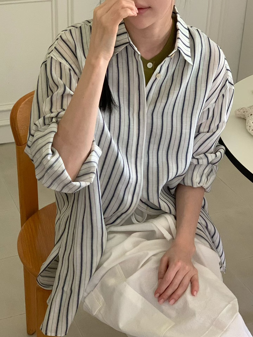 BINUS韓國東大門代購女士新品人氣時尚休閑襯衫蕾絲衫亞麻BINUS襯衫/蕾絲衫