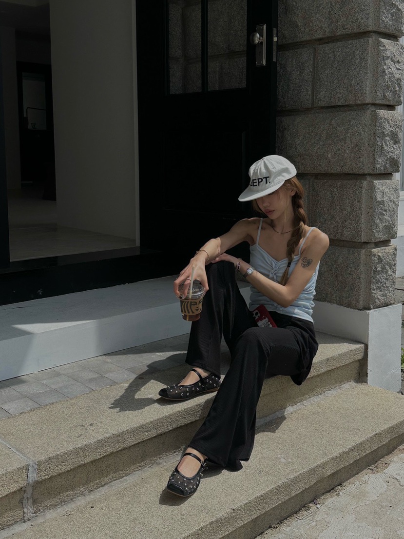 ZEROZERO韓國直郵實拍女裝新品職業推薦休閑吊帶背心荷葉邊ZEROZERO吊帶/背心