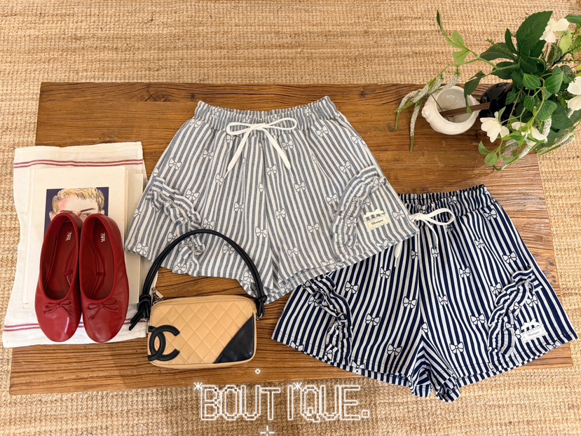 BOUTIQUE-L韓國直郵實拍女裝新品推薦人氣時尚職業短褲絲帶BOUTIQUE-L短褲