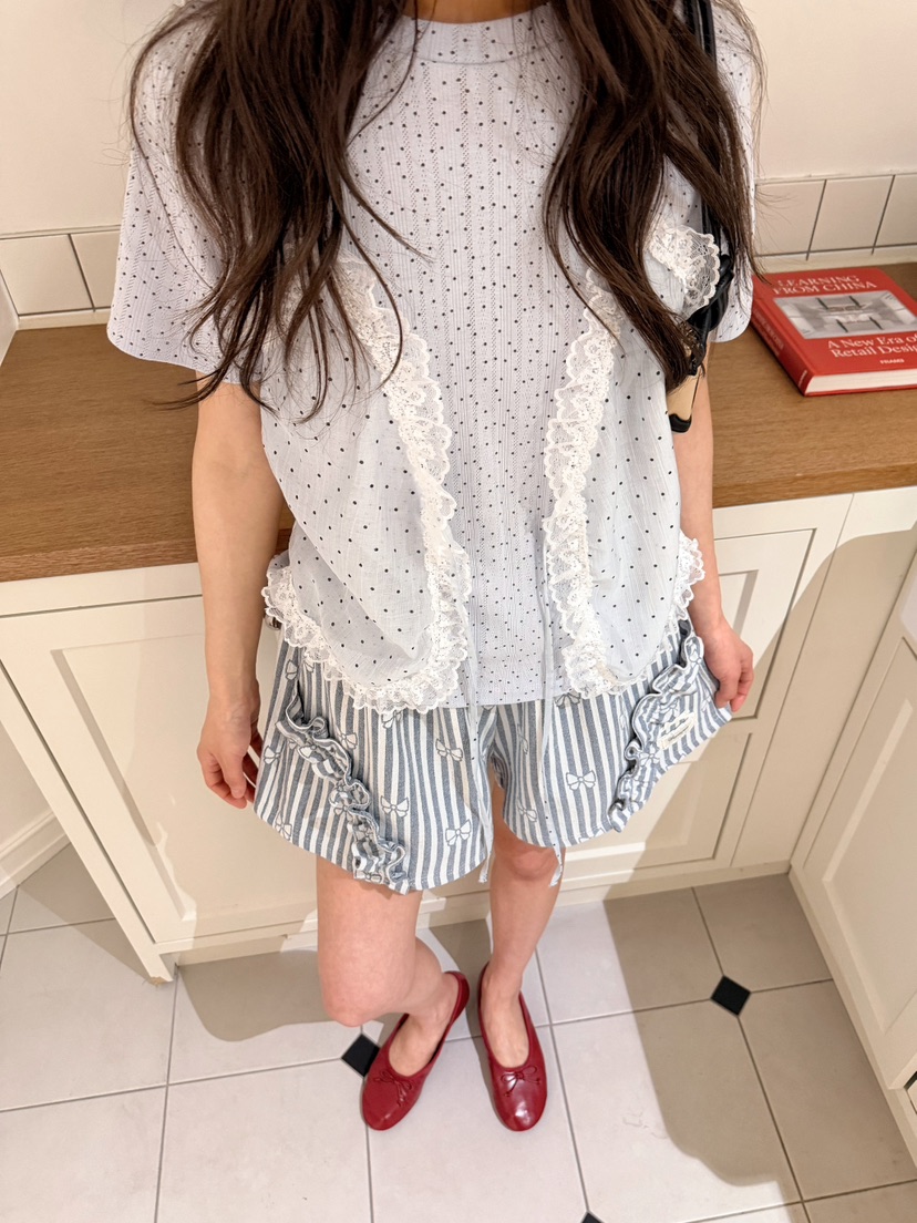 BOUTIQUE-L韓國直郵實拍女裝新品推薦人氣時尚職業短褲絲帶BOUTIQUE-L短褲