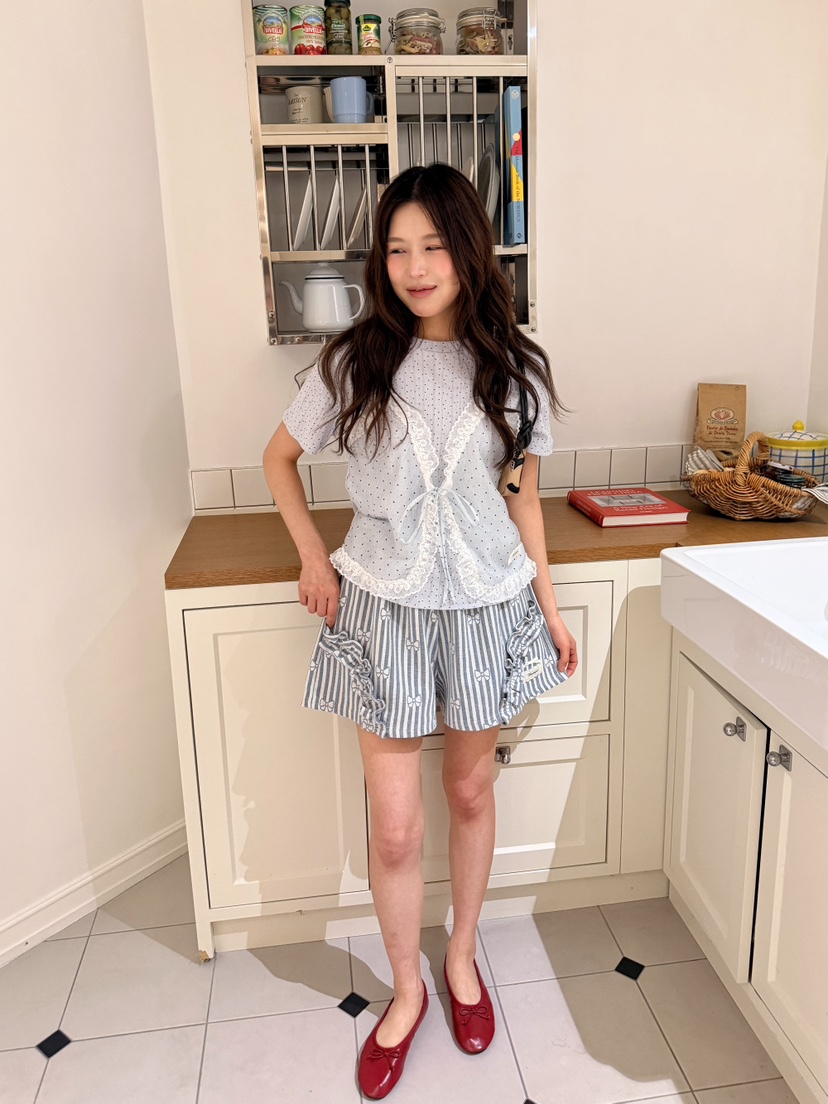 BOUTIQUE-L韓國直郵實拍女裝新品推薦人氣時尚職業短褲絲帶BOUTIQUE-L短褲