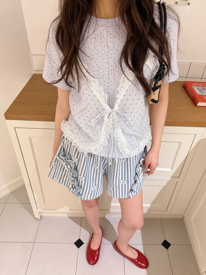 BOUTIQUE-L韓國直郵實拍女裝新品推薦人氣時尚職業短褲絲帶BOUTIQUE-L短褲