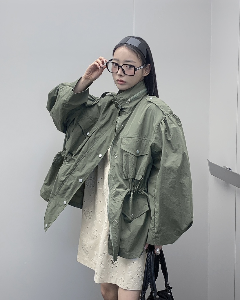 OURWAVE/OUR ROOM韓國東大門代購女裝新品26春夏夾克尼龍絨Our Wave/Our Room夾克