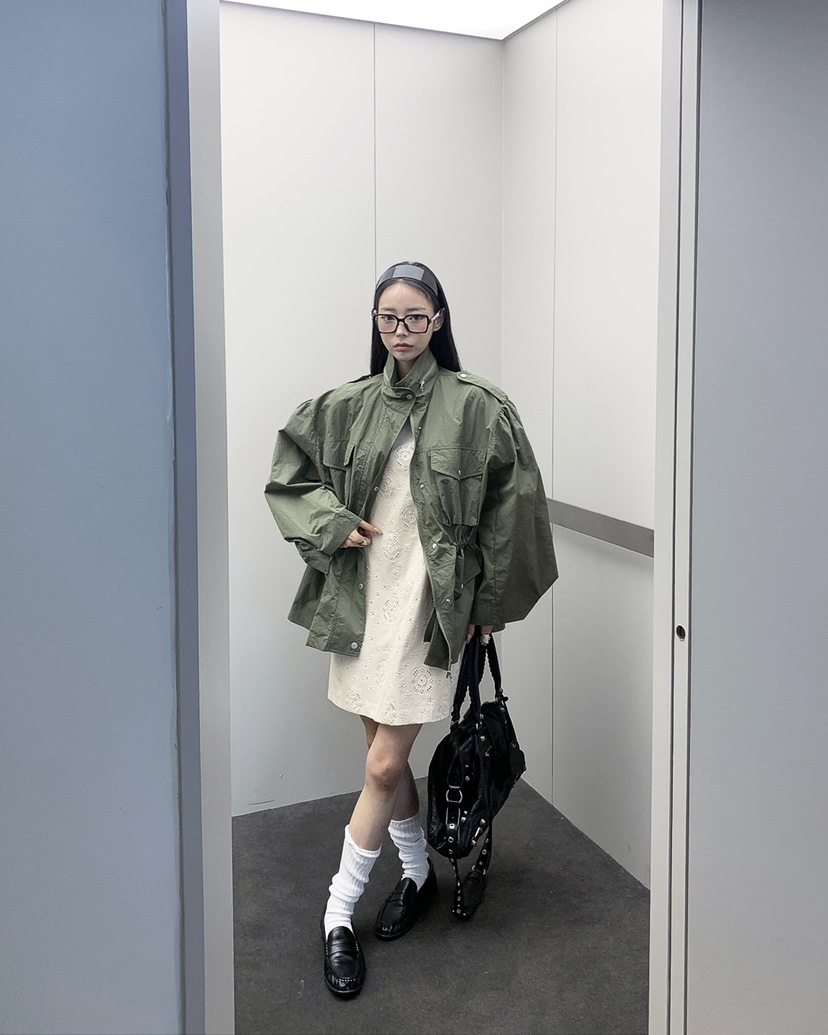 OURWAVE/OUR ROOM韓國東大門代購女裝新品26春夏夾克尼龍絨Our Wave/Our Room夾克