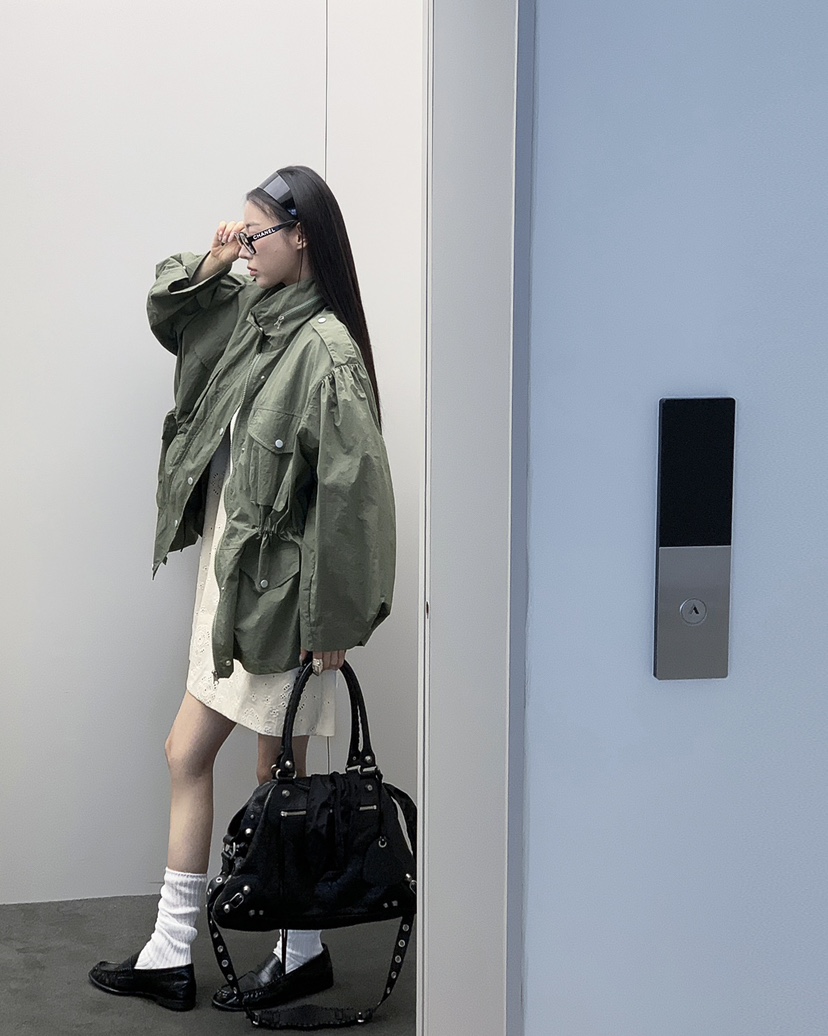 OURWAVE/OUR ROOM韓國東大門代購女裝新品26春夏夾克尼龍絨Our Wave/Our Room夾克